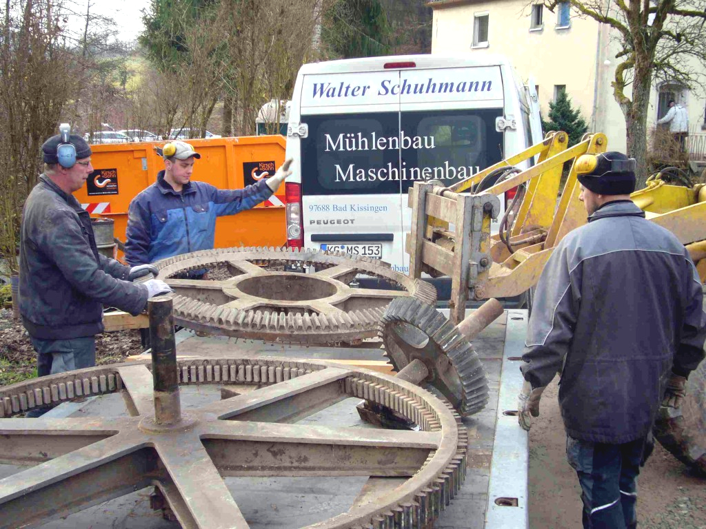 Ordentlich Gewicht hat die Mühlentechnik