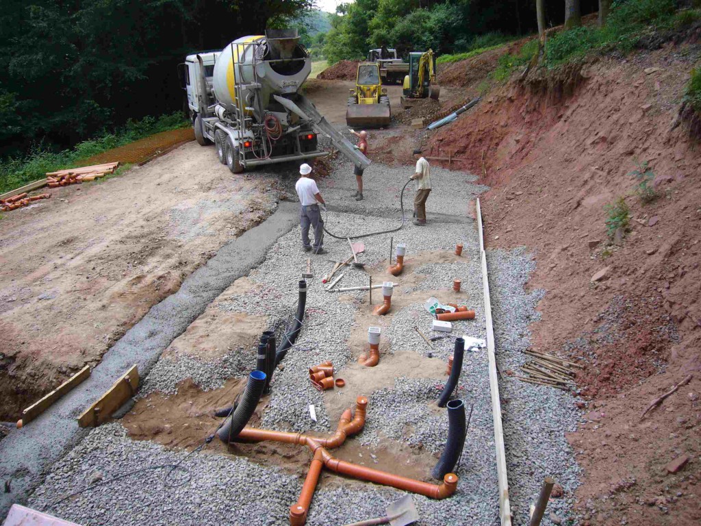 Fundament für das Wirtschaftsgebäude
