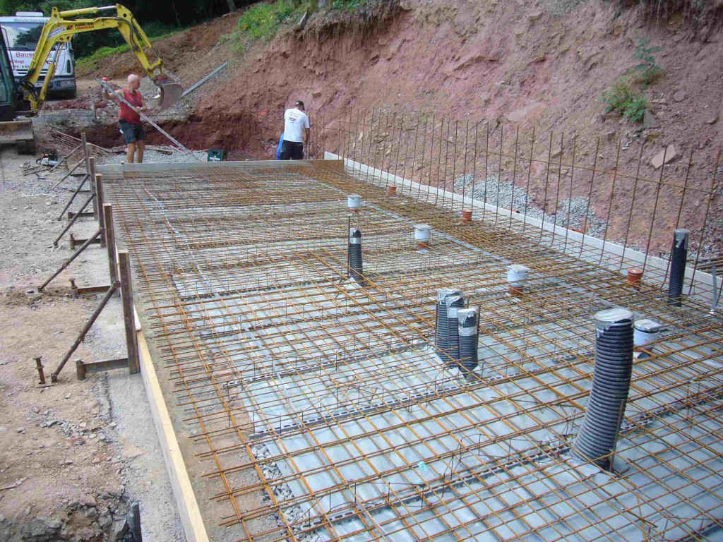 Fundament für das Wirtschaftsgebäude