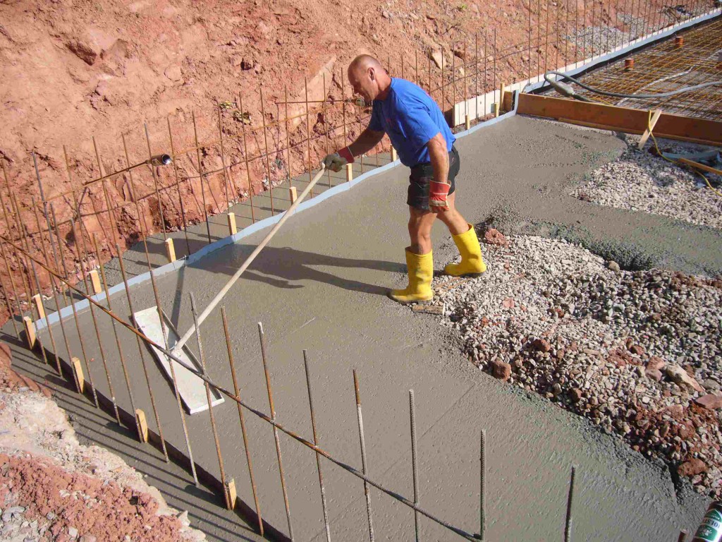 Fundament für das Wirtschaftsgebäude