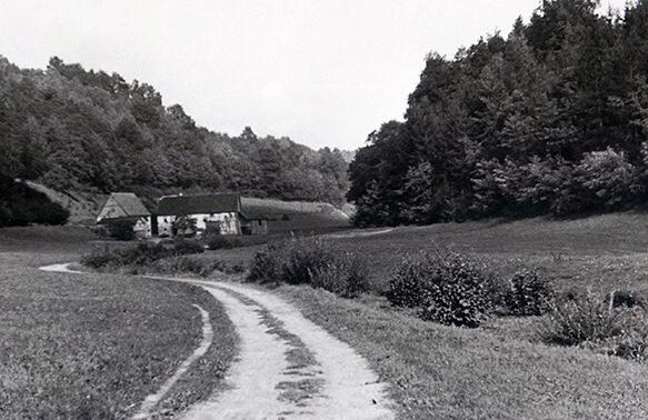 altes Schwarz-Weiss-Foto der Seemühle