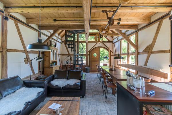 Gemütlicher Kaminabend in der Seescheune